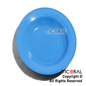 PLATO MELAMINA HS3127-3 AZUL 22.5CM DIAMETRO x 6